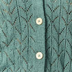 Gilet manches longues ajour&eacute; vert fonc&eacute; femme