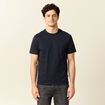 T-shirt en coton manches courtes bleu marine homme