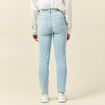 Jeans slim taille haute 7/8ème denim bleach femme
