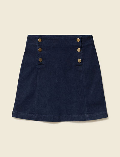 Jupe en jeans denim brut femme