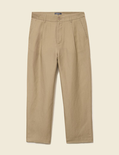 Pantalon droit longueur 32 vert olive homme