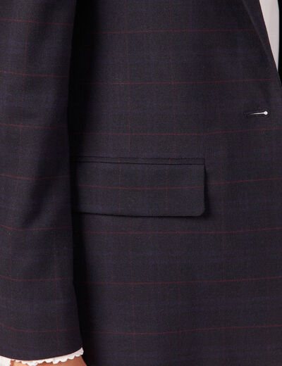 Veste blazer éco-responsable bleu marine femme