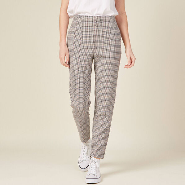 Pantalon carotte bleu marine femme