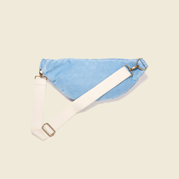sac banane en jean denim bleach femme Sac banane en jean denim bleach femme