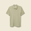 Polo col polo manches courtes en coton gris homme