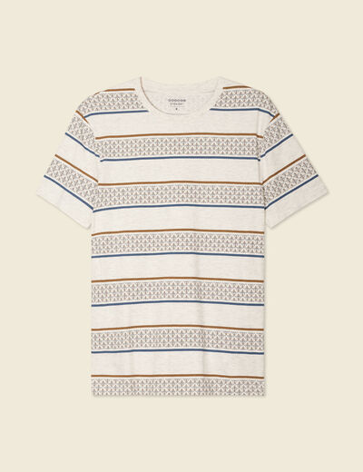 T-shirt manches courtes beige homme