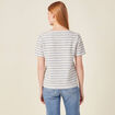 T-shirt manches courtes bleu foncé femme