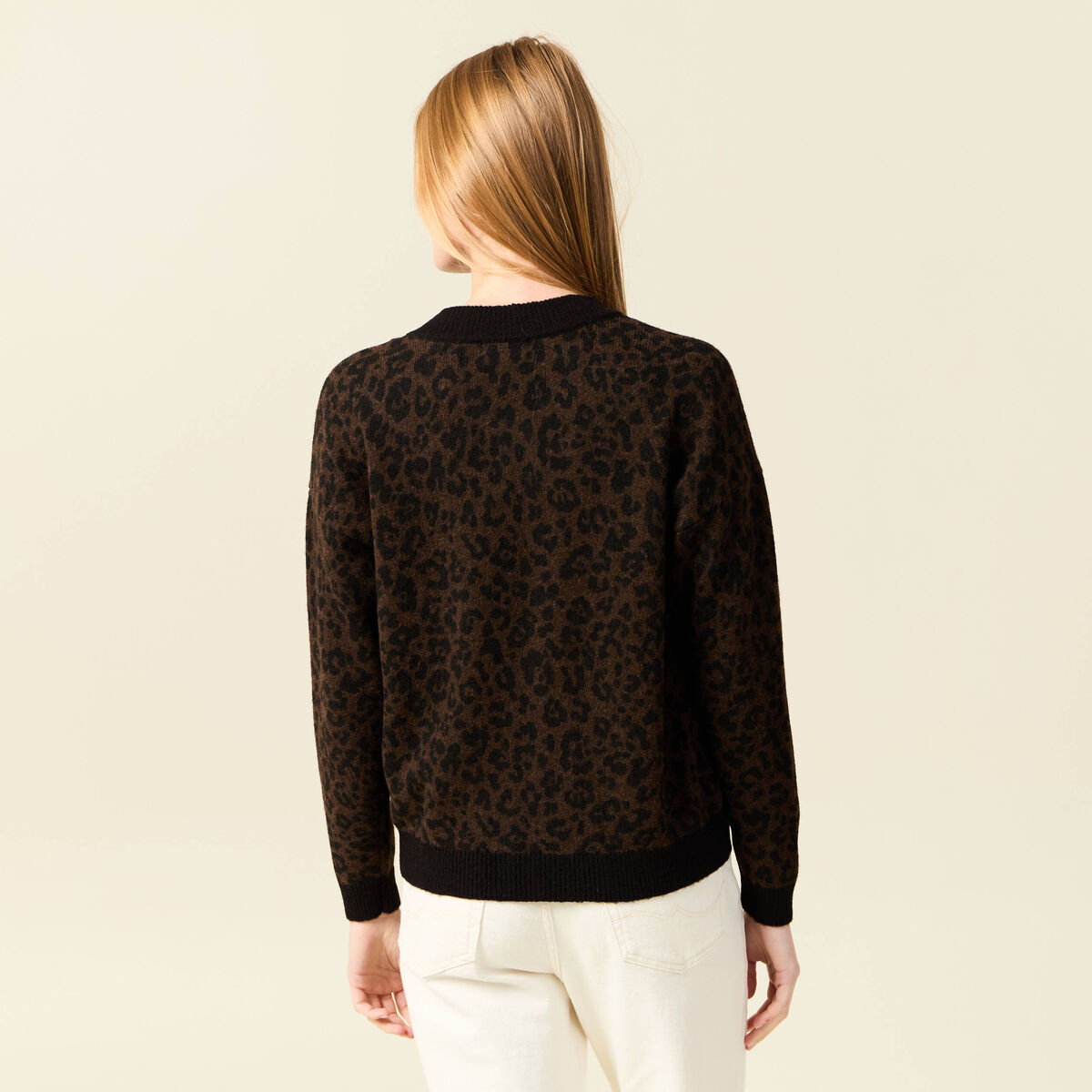 Veste manches longues terracotta femme