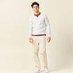Pull manches longues ecru homme