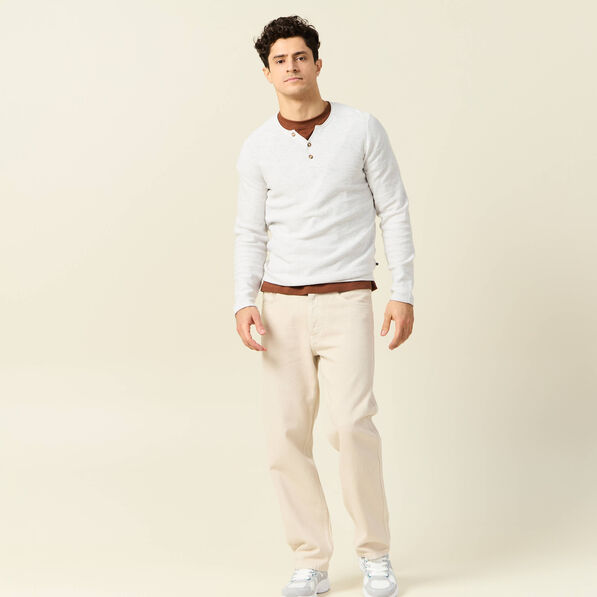Pull manches longues ecru homme