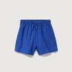 Short taille haute en maille ray&eacute;e bleu electrique femme