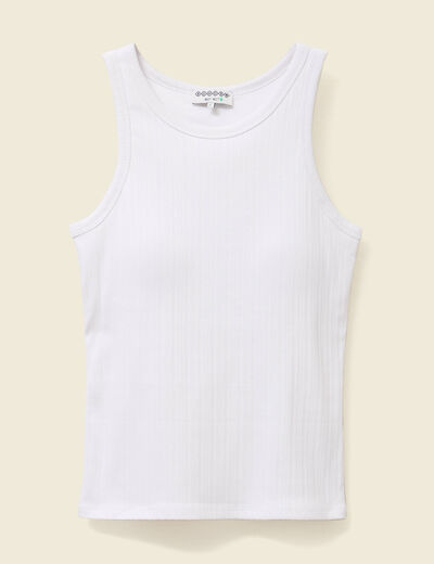D&eacute;bardeur 2 en 1 avec brassi&egrave;re int&eacute;gr&eacute;e blanc femme