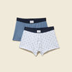 Pack de 2 boxers bleu fonc&eacute; homme