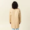 Trench long enduit beige femme