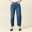 Jeans barrel taille haute denim stone femme