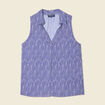 Blouse sans manches bleu marine femme