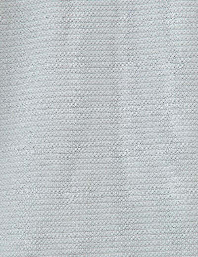 Polo manches courtes col cubain gris clair homme