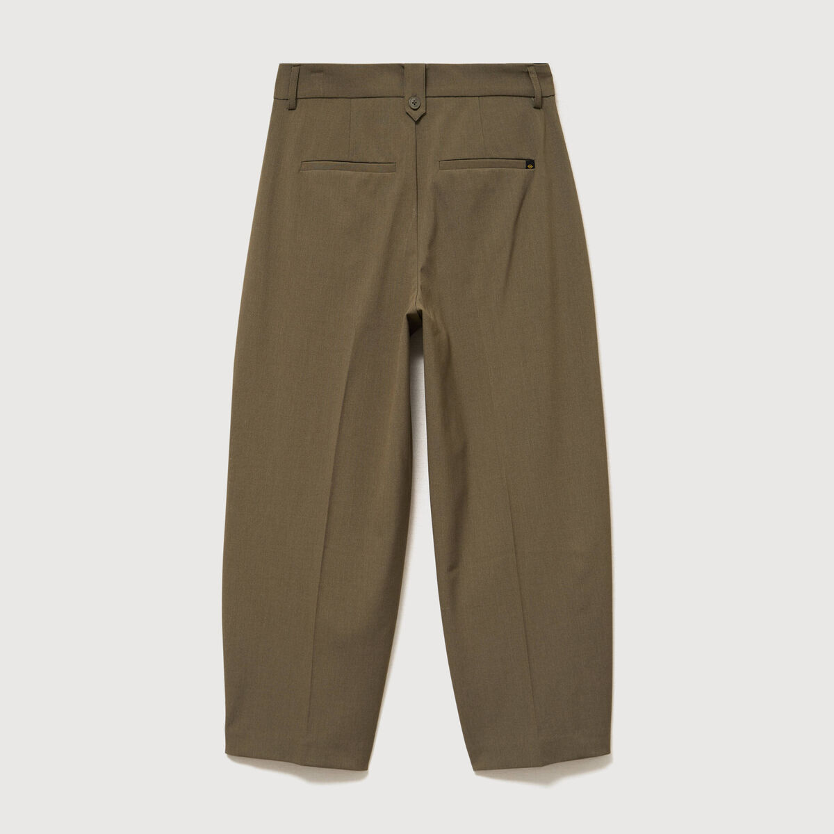 Pantalon barrel vert olive femme