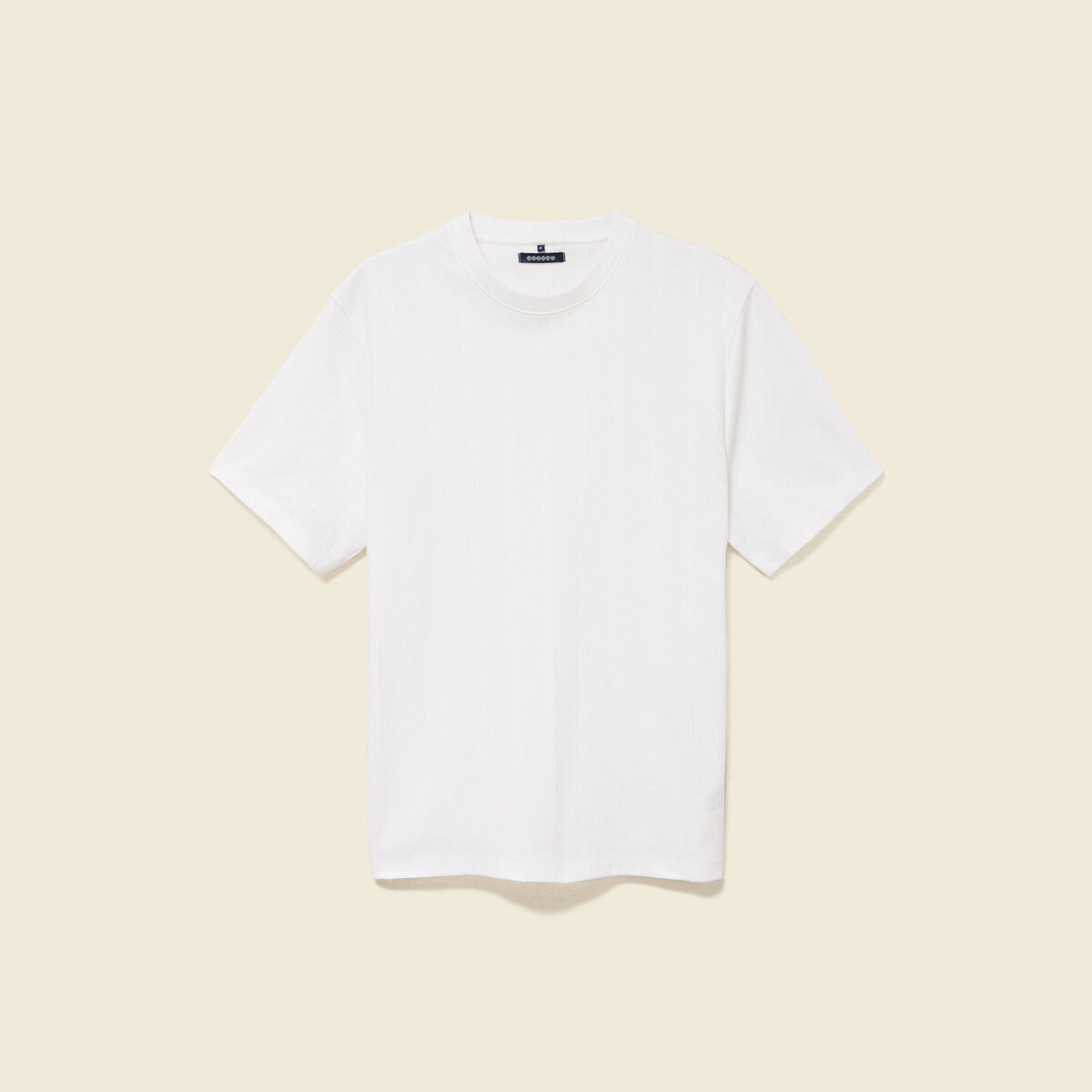 T-shirt en coton manches courtes blanc homme