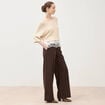 Pull col bateau manches courtes ivoire femme