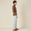 Pull manches longues marron homme