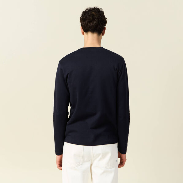 T-shirt manches longues bleu marine homme