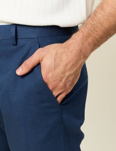 Pantalon chino bleu foncé homme