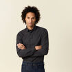 Chemise manches longues gris foncé homme