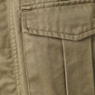 Veste droite poches àrabat vert kaki femme