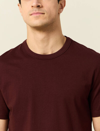 T-shirt éco-responsable bordeaux homme