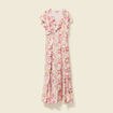 Robe longue évasée blanc femme