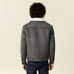 Blouson zippé col aviateur gris foncé homme