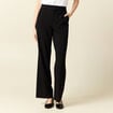 Pantalon straight taille haute noir femme
