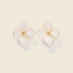 Boucles d'oreilles creme femme