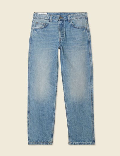 Jeans relax 5 poches denim dirty homme