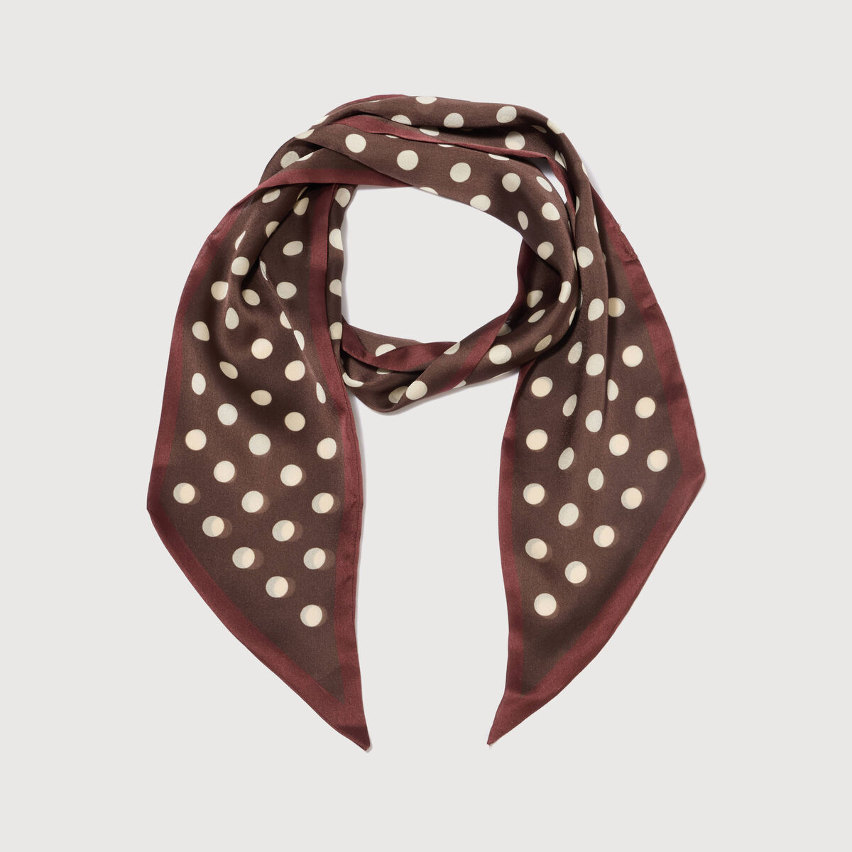 Foulard marron fonc&eacute; femme