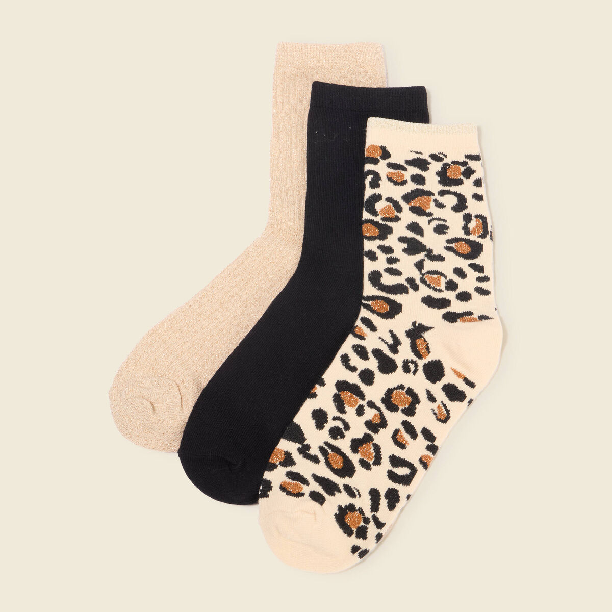 Lot 3 paires chaussettes noir femme