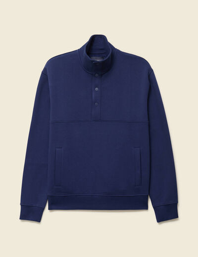 Sweat manches longues bleu fonc&eacute; homme