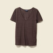 T-shirt éco-responsable marron femme