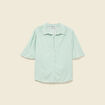 Chemise manches courtes vert pastel femme