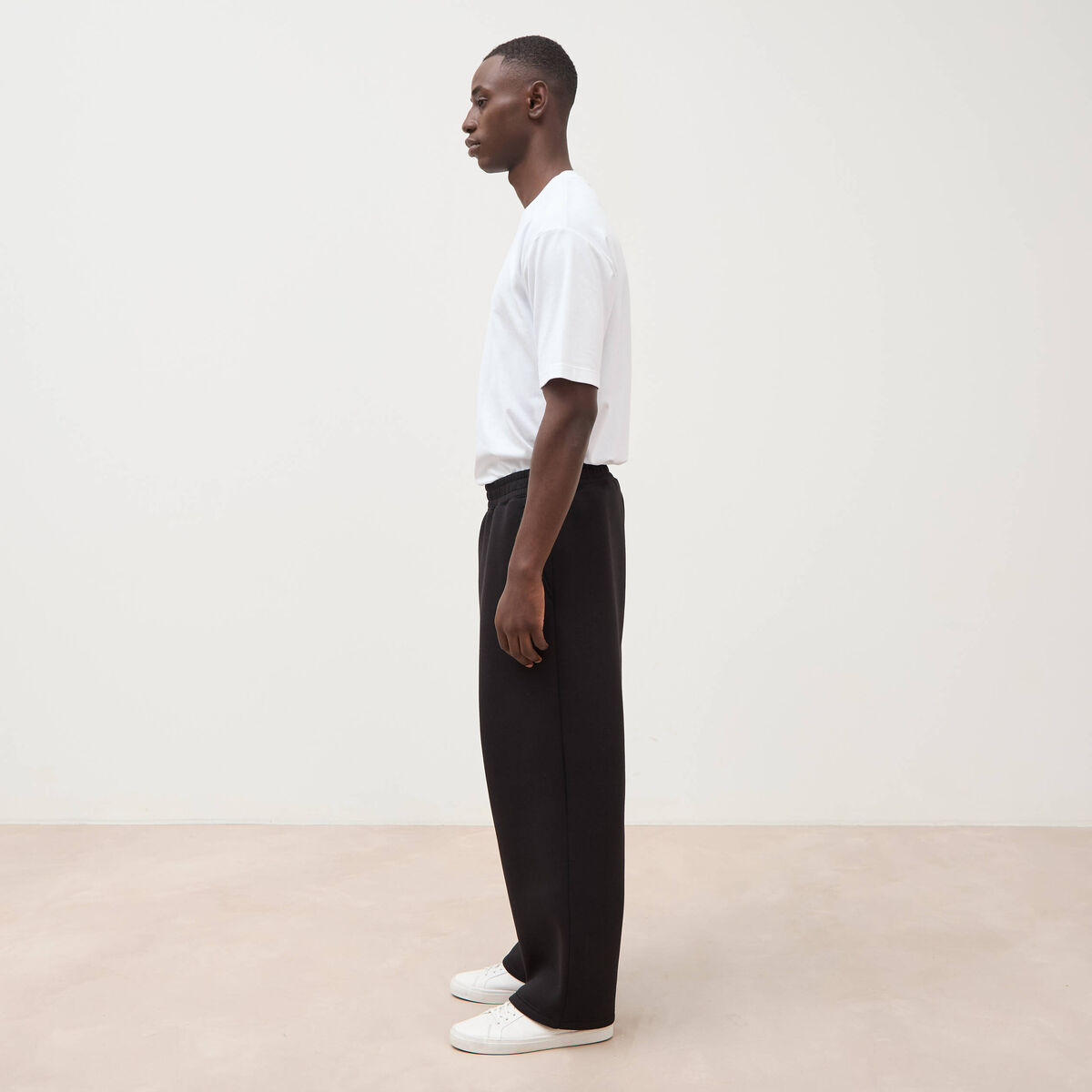 Pantalon coupe loose noir homme