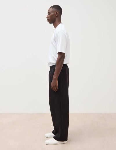 Pantalon coupe loose noir homme