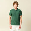 Polo cintr&eacute; manches courtes vert homme