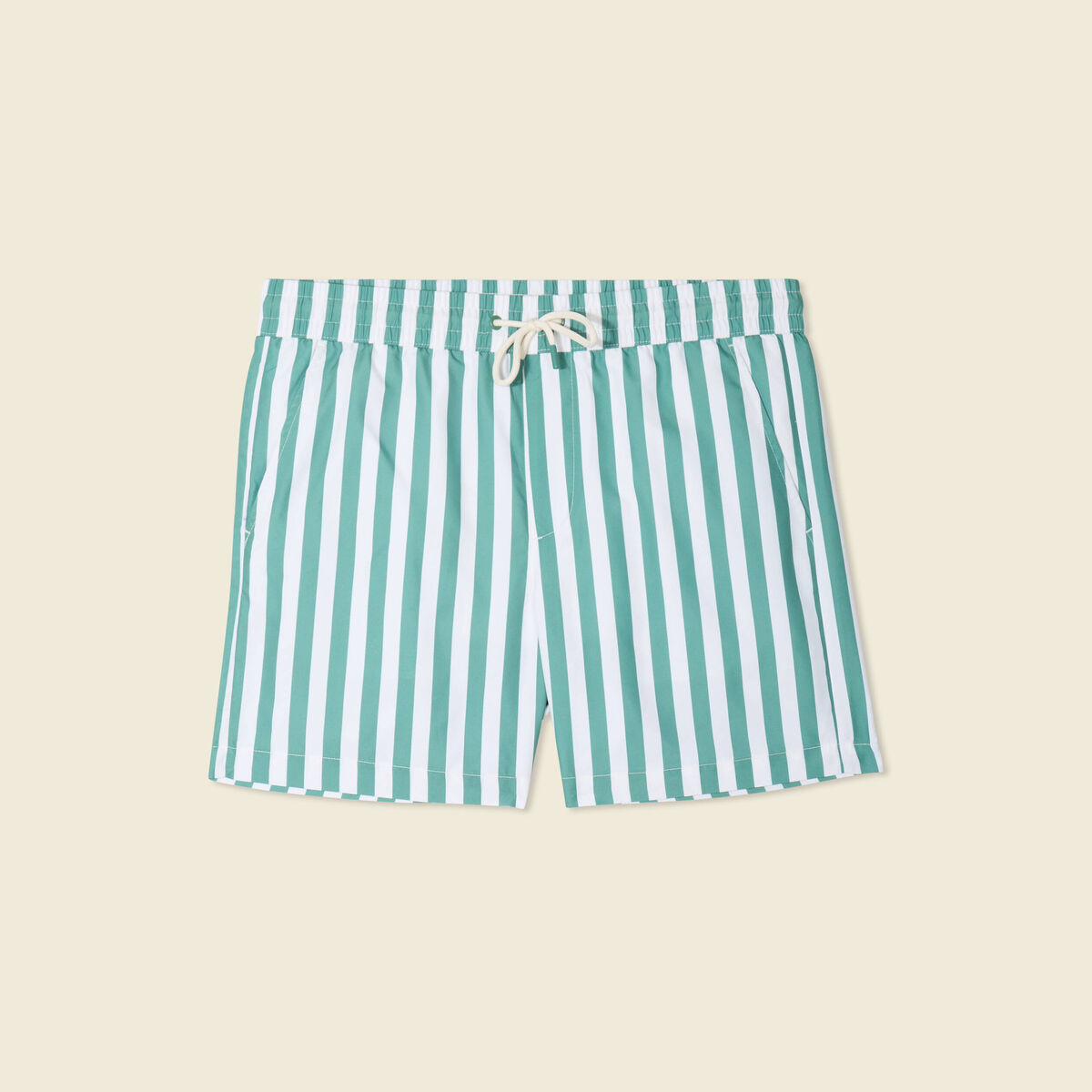 Short de bain vert homme