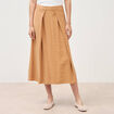 Jupe fluide marron femme