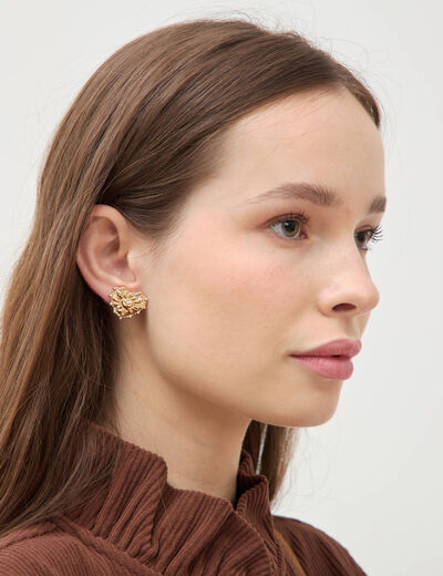 Boucles d'oreilles couleur or femme
