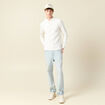 T-shirt &agrave; capuche ecru homme