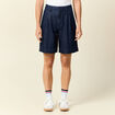 Bermuda droit pinces en jean denim brut femme