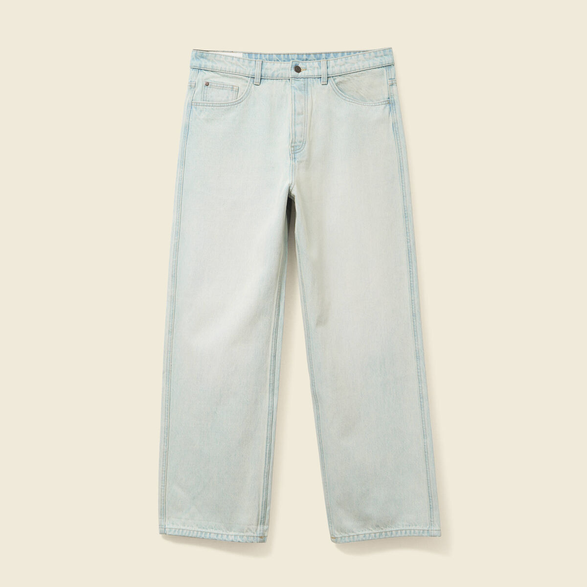 Jeans large 5 poches longueur 32 bleu ciel homme