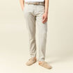 Pantalon chino longueur 32 avec ceinture gris homme